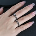 thumbnail image 7 of Queena Solitiare Black Engagement Ring for Women Sterling Silver CZ Ginger Lyne Collection, 7 of 7