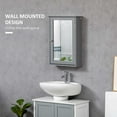 thumbnail image 4 of kleankin Bathroom Mirror Cabinet, Wall Mounted Medicine Cabinet w/ Shelves, 4 of 10