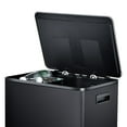 thumbnail image 2 of ToiletTree Products 16 Gal Stainless Steel 2 Compartment Trash Bin, Black, 2 of 6