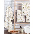 thumbnail image 2 of Yellow Brown Leaf Kitchen Dish Towels for Drying Dishes Set of 2, Modern Botanical Foliage Plant Country Waffle Weave Microfiber Hand Tea Bathroom Towels Quick Dry & Absorbent Towel 15.7x23.6, 2 of 7