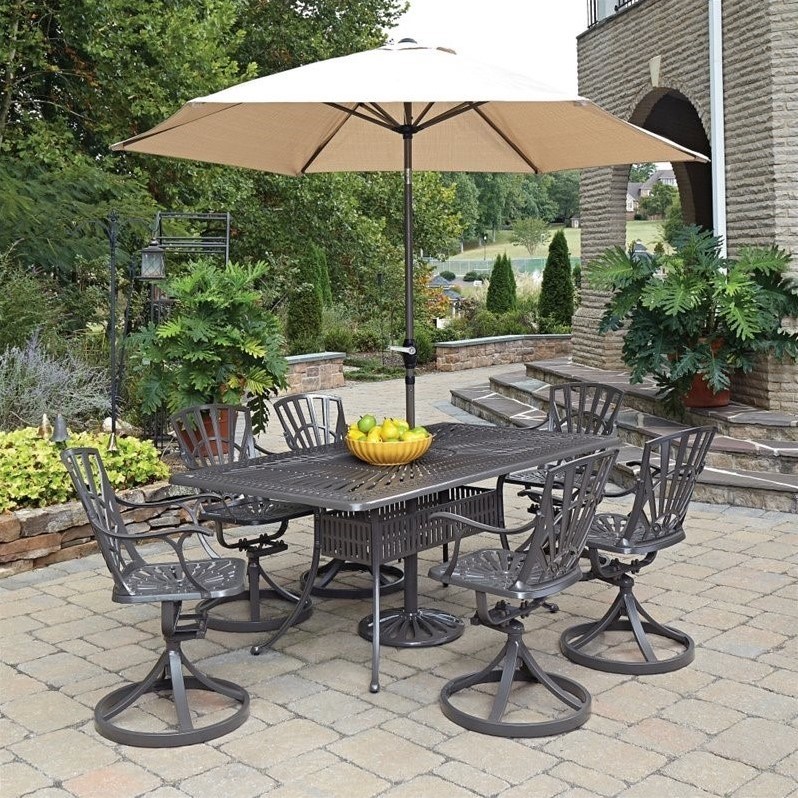 Home Styles Largo 7pc Outdoor Dining Set Includes Rectangular
