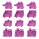 thumbnail image 1 of Juego de 12 moldes de plástico para galletas de coche, para hacer postres, 1 of 6