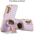 thumbnail image 2 of for Samsung Galaxy A23 4G/5G Case Cute 6D Astronaut Case with Stand Function Luxury Plating Case Cover Slim Fit Soft TPU Shockproof Bumper Protective Electroplated Case for Girls Boys,Purple, 2 of 10