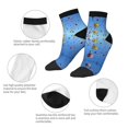 thumbnail image 5 of Women Novelty Ankle Socks Power Hot Air Balloon Colorful Quarter Socks, 5 of 7