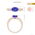 thumbnail image 4 of ANGARA Natural 1.9 ct Tanzanite Vintage Style Ring with Diamond Accents in 14K Rose Gold for Women (Size-9x7mm) | December Birthstone, Anniversary, Jewelry Gift for Women | Natural Tanzanite Ring, 4 of 8