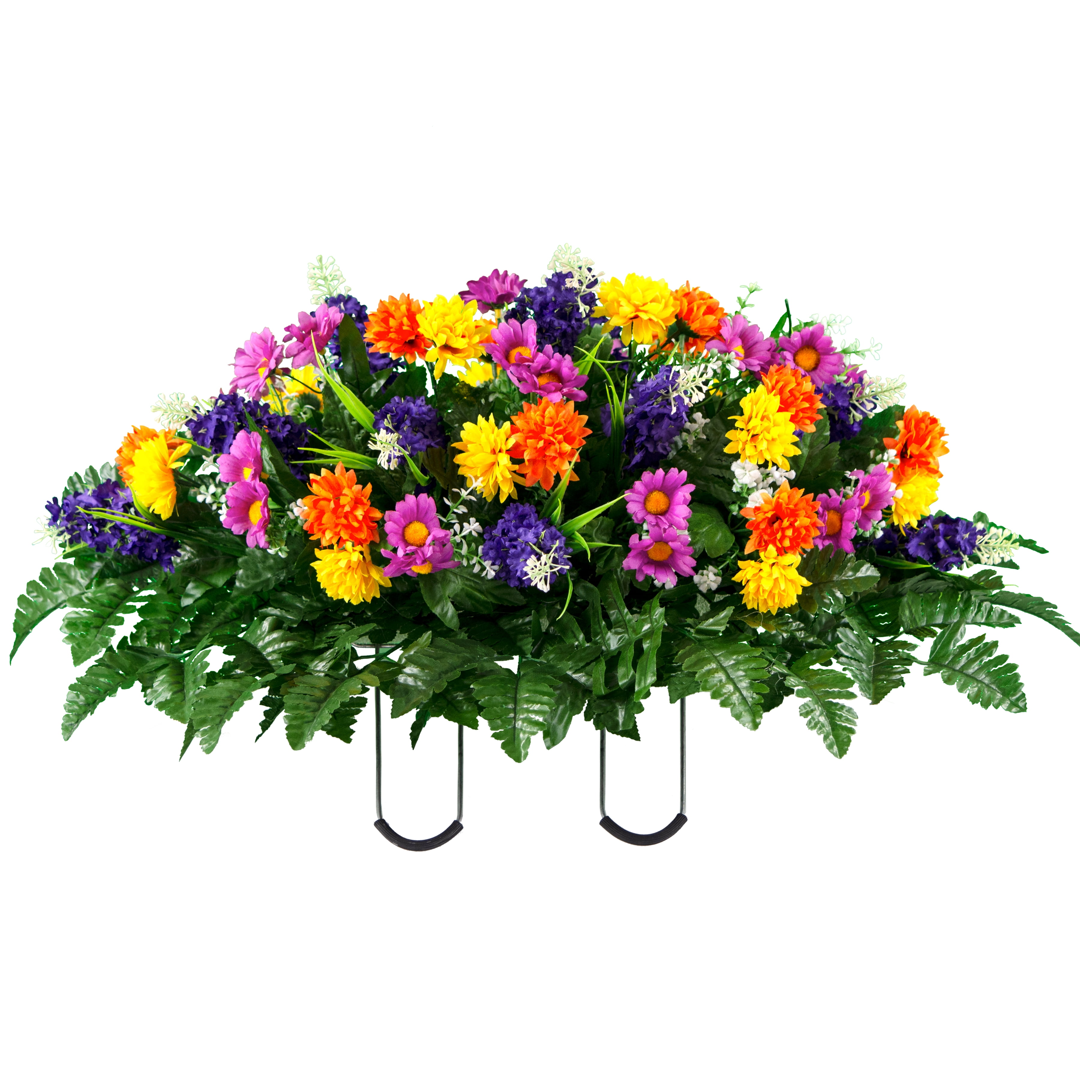 Sympathy Silks Artificial Cemetery Flowers 30" Purple Violet