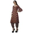thumbnail image 3 of Moomaya Women's Printed Indian Ethnic Clothing Set-Printed Kurta w/ Pants, Designer Tunic Dress, 3 of 9