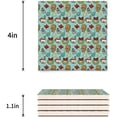 thumbnail image 3 of FMSHPON Merry Christmas Set of 6 Coaster for Drinks, Absorbent Ceramic Stone Coasters Cup Mat with Cork Base for Home Kitchen Room Coffee Table Bar Decor, 3 of 4