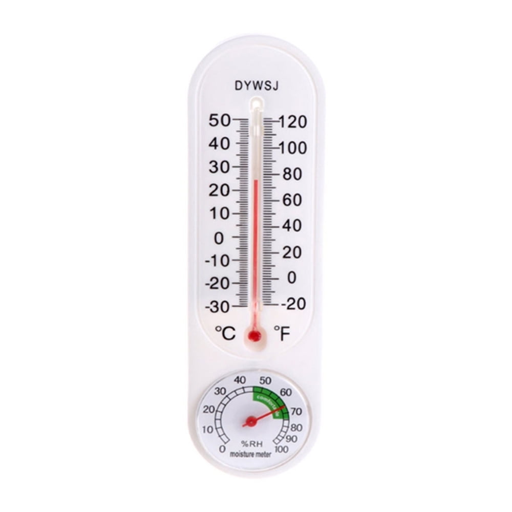 Wall Indoor Outdoor Wet Hygrometer Humidity Temperature Meter Thermometer 