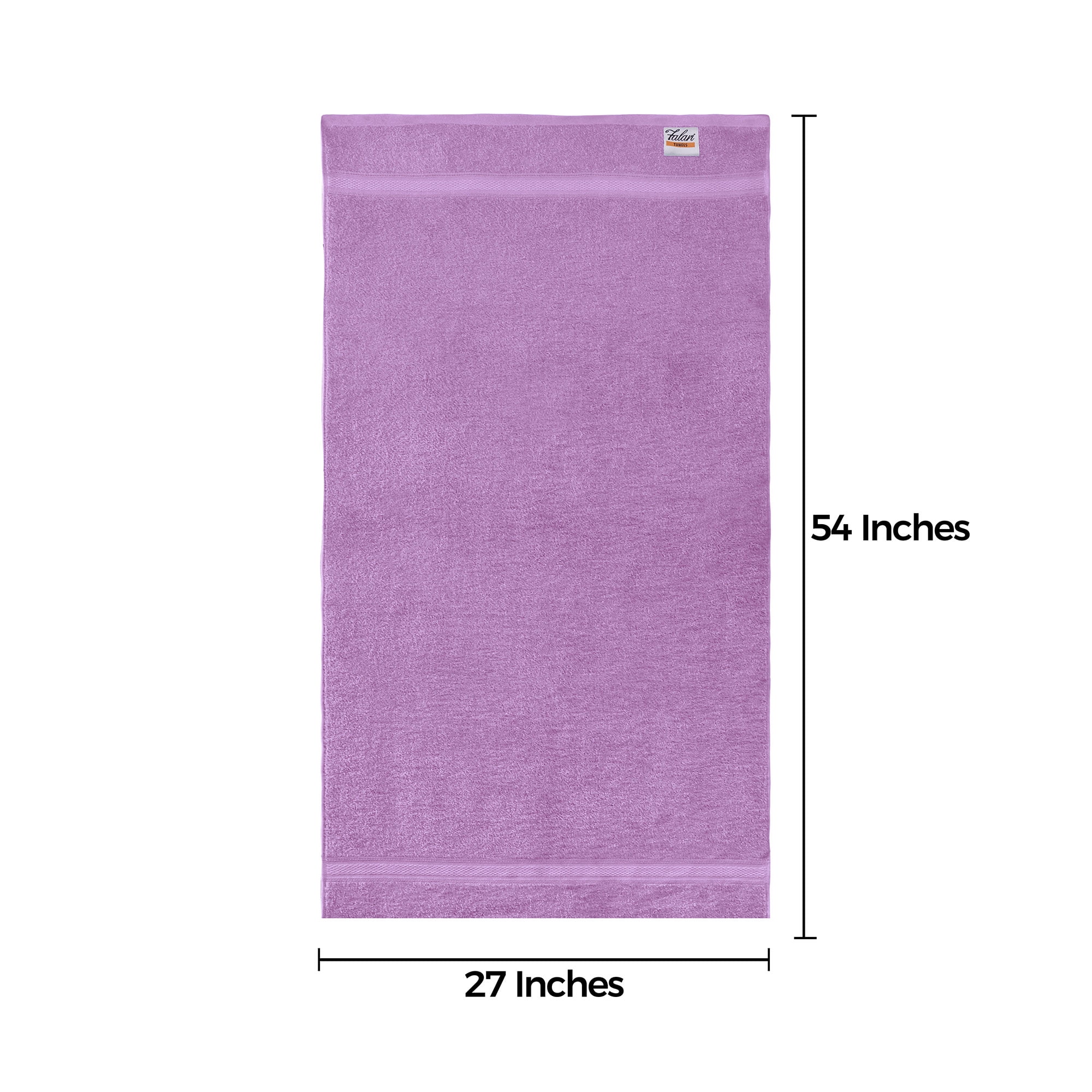 Falari Premium Bath Towel Set 100% Ring Spun Cotton Towels for Home Hotel Spa Extra Large 27x54 Maximum Softness and Absorbency 4-Pack Lilac