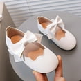 thumbnail image 3 of B91xZ Chaussures de Robe pour Fille Ballerines Sandales pour Enfants, Blanc 21, 3 of 4