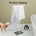 thumbnail image 3 of Standing Towel Rack Towel Rack Stand with Marble Base for Bathroom Floor SUS Stainless Steel Brushed Finish BTH, 3 of 9