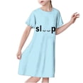 thumbnail image 1 of RXIRUCGD 2025 Vêtements d'Été pour Enfants 3-12 Ans Mode Imprimée Pyjama Rêveur Mi-Mollet Chemise de Nuit, 1 of 3