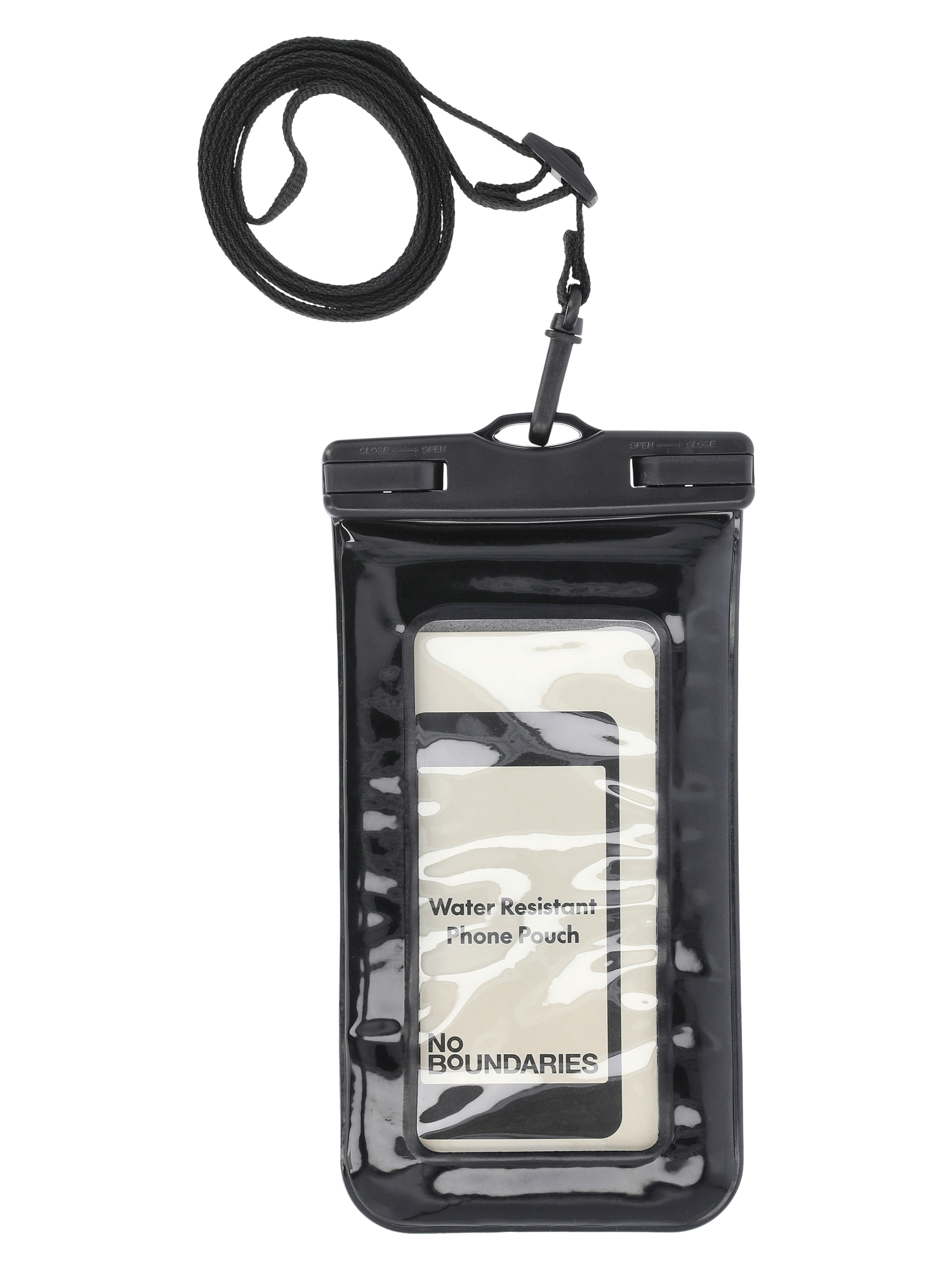 No Boundaries Women's Beach Water Resistant Cellie Pouch, Black