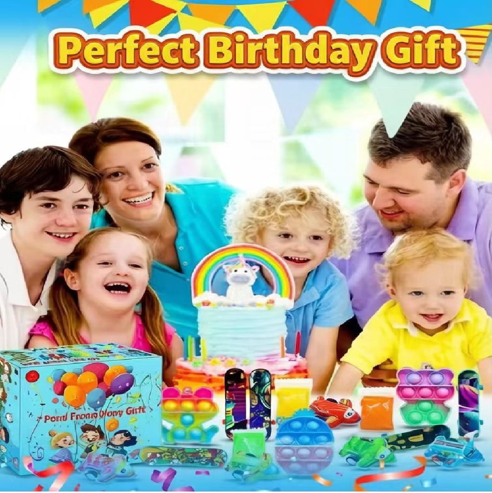Zhohuaboy Kids Party Favors Fidget Toys Goodie Bag Stuffers Classroom Prizes 124 Pieces for Ages 3-12