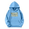 thumbnail image 4 of Moonsky Sudadera con capucha y cordón HUNTRX, estampado de grupo de chicas coreanas, jersey corto, suave y cómodo, top de manga larga para primavera y otoño.,Azul,110, 4 of 4