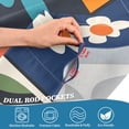 thumbnail image 5 of Yayeee Kitchen Curtains Tier Set of 2 Light Filtering 57"x24" Over Sink Window Panels, Floral Patterns, 5 of 7