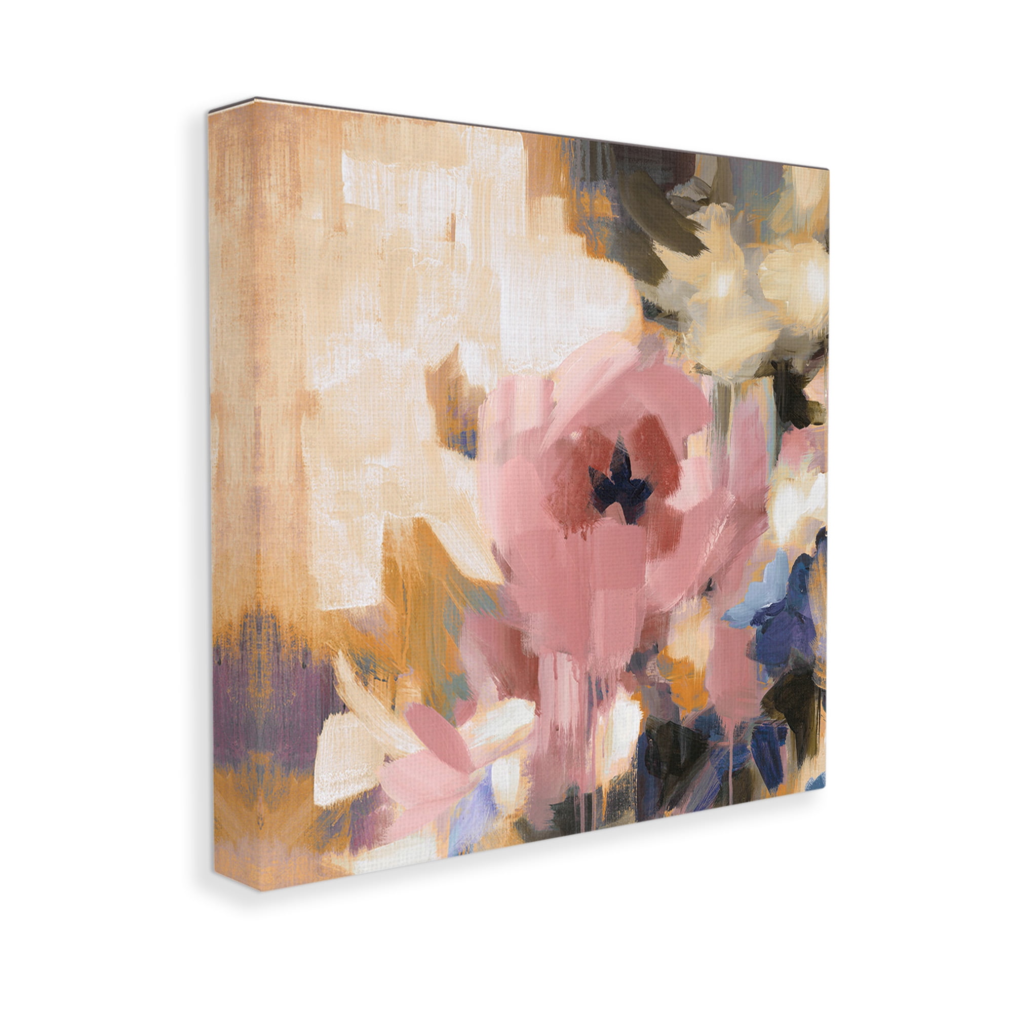 Stupell Industries Abstract Pink Blossom Botanical & Floral Painting Gallery Wrapped Canvas Art Print Wall Art, 36 x 36