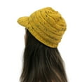 thumbnail image 2 of Herrnalise Women Multicolor Stitching Outdoor Plush Hats Crochet Knit Beanie Cap Peaked Cap, 2 of 3