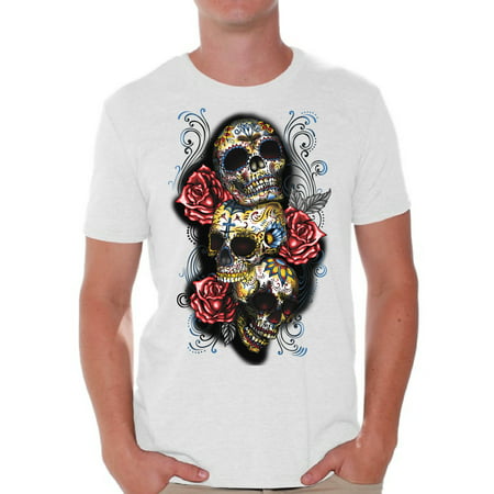 Awkward Styles skull shirts mens womens day of the dead costume t shirt dia de Los Muertos costume t shirt candy skull sugar skull costume t shirt skull for men for women Mexico Mexican