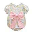 thumbnail image 1 of Gibobby Ropa Para Bebe de niña recién nacida con Floral de manga corta con cuello Halter, mono exterior, mono, ropa(A, 12-18 Meses), 1 of 4