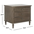 thumbnail image 3 of SAFAVIEH Couture Lisabet Contemporary Nightstand with 3 Drawers, Light Brown, 3 of 15