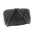 thumbnail image 5 of Chunky Yarn,Velvet Chunky Yarn for Crocheting Knitting,Weight Yarn Hand Knitting Blanket Bulky Yarn,Jumbo Tube Giant Yarn Tubular Weaving Washable,Arm Knit Yarn Tapestry Hand Knit Dark Gray, 5 of 8