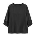 thumbnail image 4 of Sexlip Women's Top Comfortable Wear Everyday Versatile Wear Easy Care Fabric Fashion Forward Modern Style Classic Design Black XXL, 4 of 7