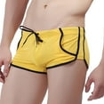 thumbnail image 1 of Cathalem Men's Underwear Double Layer Light Beach Pants,Yellow XL, 1 of 4
