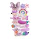 thumbnail image 2 of 14 piezas de pinzas para el pelo para niños y niñas, bonitas y exquisitas horquillas para el pelo con dibujos animados para la vida diaria, viajes, color morado y berenjena, 2 of 12