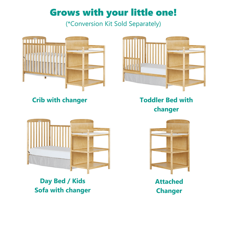 Crib and changing sales table in one