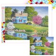 thumbnail image 1 of 5D DIY Cuentas Cuadradas Completas Paisaje Del Arte 45x35cm, 1 of 9