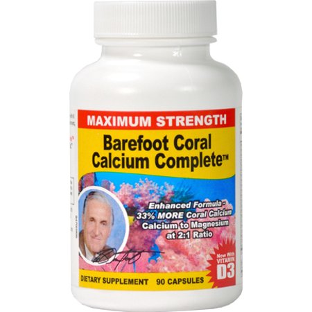 Barefoot Coral Calcium Vitamin D Dietary Supplement 1500mg (The Best Coral Calcium Supplement)