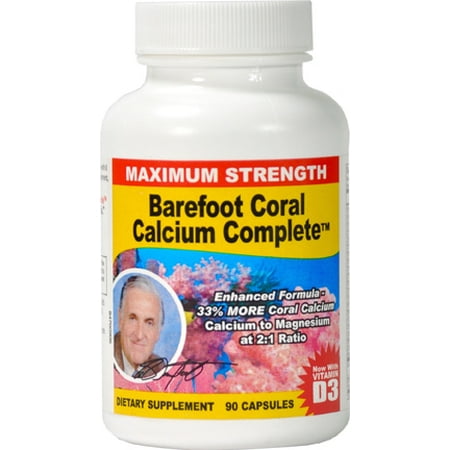- Barefoot Coral Calcium Vitamin D Dietary Supplement 1500mg 90ct