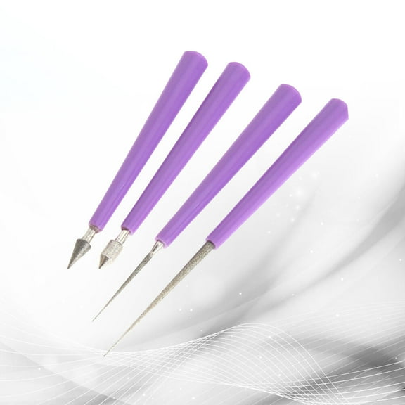 PBPBOX Jewelry Drilling Tool Needle Style Opener Violet Hole Opening Artisans DIY Projects 4PCS