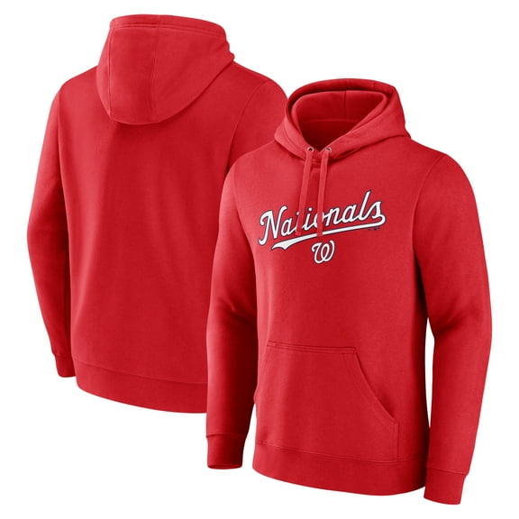 Men's Red Washington Nationals Series Sweep Pullover Hoodie