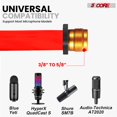 thumbnail image 4 of Tripod Mic Stand Floor Adjustable 18 to 72 Inches Sturdy Boom Arm Holder Microphone Stands Pedestal Para Microfono for Singing MS 080 RED, 4 of 12