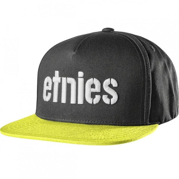 Etnies Mens Corp Snapback Black Hat