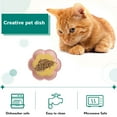 thumbnail image 3 of La comida de cerámica para gatos de la forma de la flor platea los cuencos bajos para los gatitos y los animales pequeños, 3 of 6