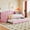 Pink, variant on MODERNLUXE Twin Size Daybed with Trundle,Velvet Upholstered Day Bed Frame with USB Charging Ports and Side Pocket,Wood Slat Support,No Box Spring Needed,Pink