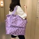 thumbnail image 4 of Púrpura*Bolsa de viaje Bolsa de gimnasio deportiva Bolsa de mano plegable Bolsa grande para pasar la noche con bolsillo mojado, 4 of 5