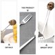 thumbnail image 5 of 1 juego de cuchara, tenedor, tenedor de postre, cuchara, palillos de fruta de acero inoxidable, vajilla, 5 of 6