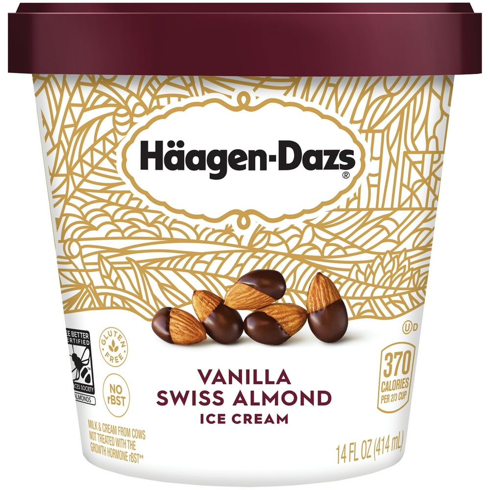 HAAGEN-DAZS Vanilla Swiss Almond Ice Cream 14 fl. oz. Cup - Walmart.com