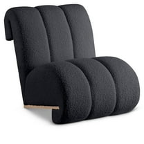Meridian Furniture Swoon Black Faux Sheepskin Accent Chair