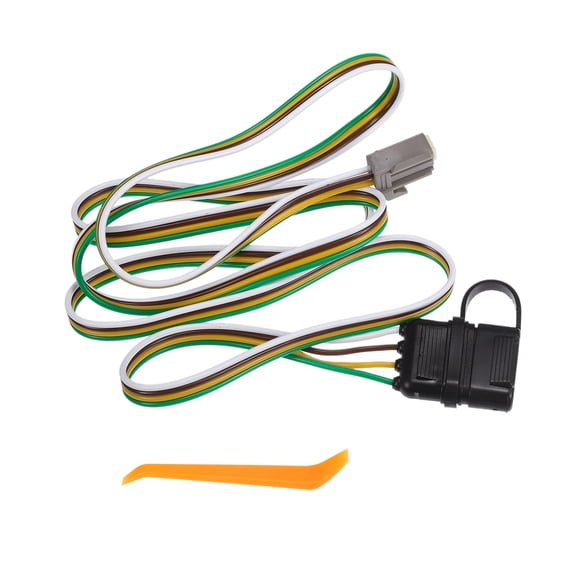 1 Set Vehicle 4-Pin Trailer Wiring Harness Kit for Chevrolet Equinox 2010-2017 Black