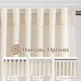 thumbnail image 3 of Linen Sheer Curtains 84 Inches Long for Living Room Natural Cream Curtain Back Tab 2 Panel Neutral Boho Farmhouse Light Filtering Window Drapes Treatment Bedroom Beige Ivory 52x84, 3 of 5