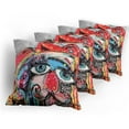 thumbnail image 5 of Ambesonne Art Throw Pillow Cover 4 Pack, Grafitti Sketchy Paint, 24", Multicolor, 5 of 7