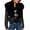 Black, variant on Fesfesfes Women Leather Jacket Plus Size Solid Color Long Sleeve Outerwear Fleece Neck Zipper Pockets Coat Jacket
