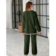 thumbnail image 6 of Women's 2 Piece Sweater Sets Outfits Long Sleeve Knit Pullover Tops Wide Leg Pants Lounge Sets Tracksuits, 6 of 9