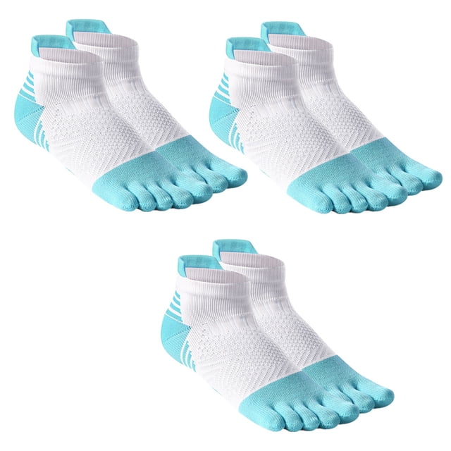 3 pares de calcetines de cinco dedos Calcetines cortos para correr Calcetines deportivos de cinco dedos para correr campo a través de verano para hombres y mujeres